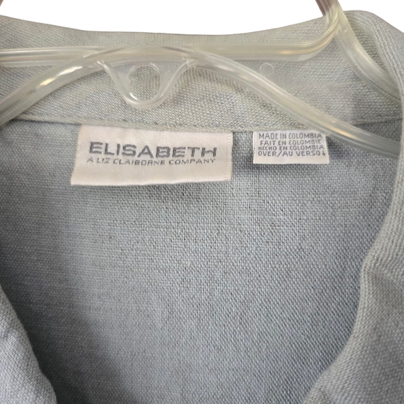 1X/2X Linen 3-piece Outfit: 2x Jacket, 16 Pants & Shorts. Light Blue / Gray - Picture 2 of 9